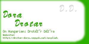 dora drotar business card